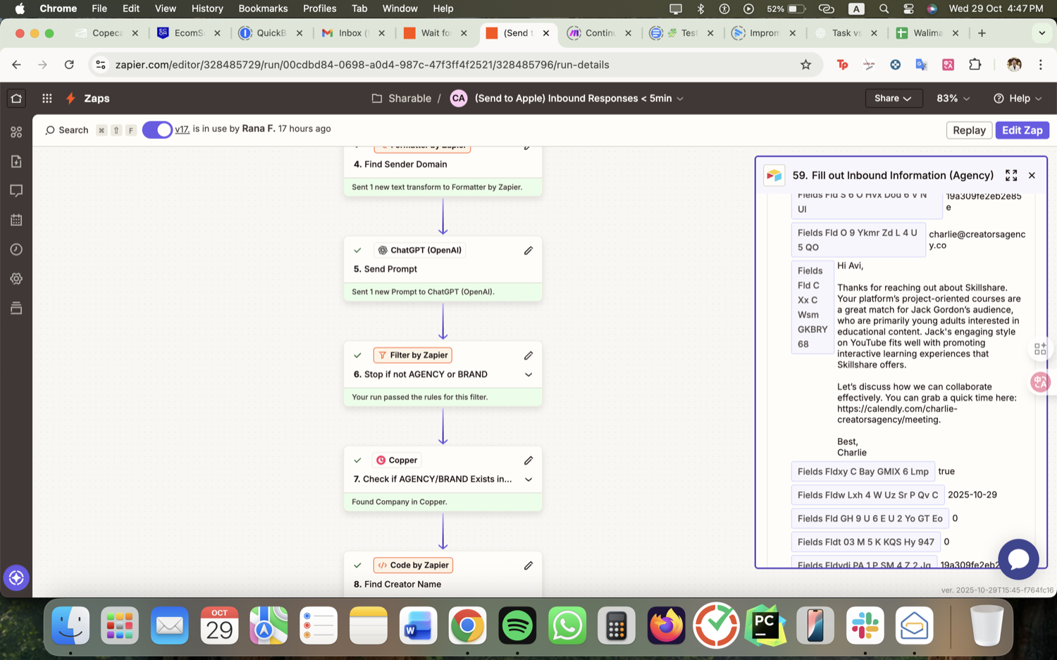 AI Email Enrichment & Auto-Reply - Zapier, Clay & ChatGPT screenshot 2